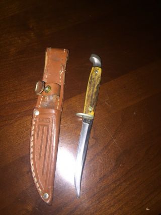 Vintage Case Xx Stag Horn Fixed Blade Knife