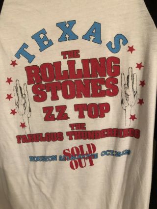 Rare Vintage 1981 Zz Top Rolling Stones Tattoo You World Tour Shirt Xl