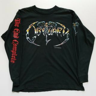 Vintage Obituary The End Complete Tour 1992 L Black Long Sleeved T - Shirt