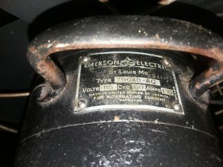 VINTAGE 1940 ' S EMERSON ELECTRIC CAST IRON FAN 79648 - AQ 3