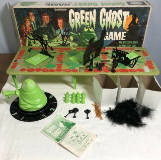 1965 Transogram Green Ghost Glow In The Dark Game Box 95 Complete Vtg