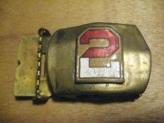 Wwii Theater Made 2nd Army Brass Belt Buckle