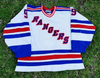 Vintage 90s Ccm York Rangers Authentic Center Ice Jersey 48 Usa Xl Rare