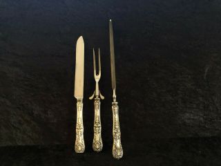 Tiffany Sterling Silver Fork/knife/sharpening Steel (w3)