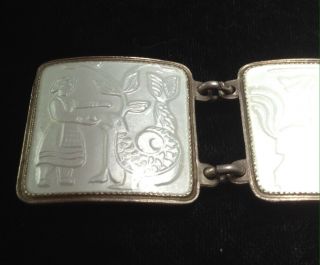 Vintage David Andersen Fairytale Norway Enamel Panel Sterling 925 Bracelet 3