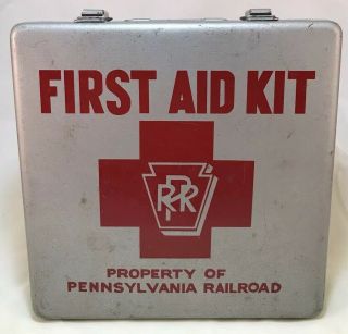 Vintage Pennsylvania Railroad Prr First Aid Kit