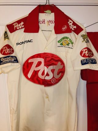Vintage Nascar Crew Uniform/jacket Post Cereal Michael Waltrip Pontiac Bahari
