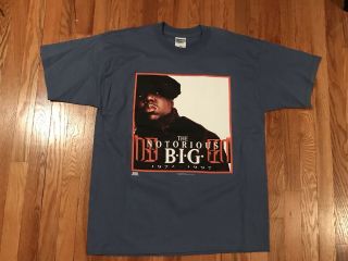 1997 Notorious B.  I.  G.  Vintage T - Shirt Deadstock 90s Tupac Biggie Bootleg Style