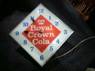 Vintage Electric Lighted Bar Clock,  Royal Crown Cola, .