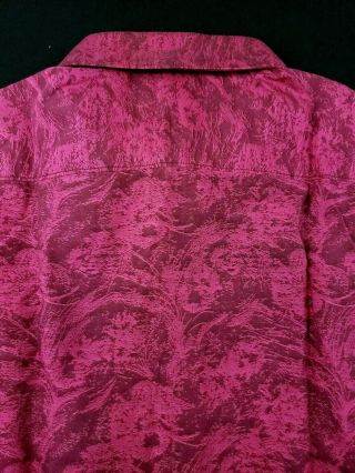Robert Graham Vintage Red Wine Color Short Sleeve Shirt Large 6