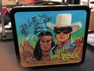 VINTAGE LEGEND OF THE LONE RANGER LUNCHBOX & THERMOS (1980) with Tags 2