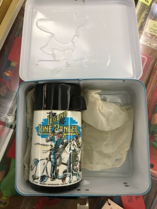 VINTAGE LEGEND OF THE LONE RANGER LUNCHBOX & THERMOS (1980) with Tags 4