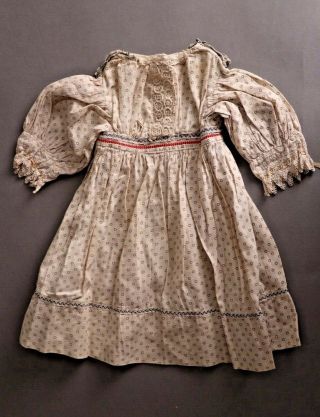 Antique Vintage Beautifully Detailed Dress For French,  German Bisque Doll