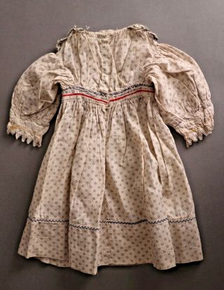 Antique Vintage Beautifully Detailed Dress for French,  German Bisque Doll 2