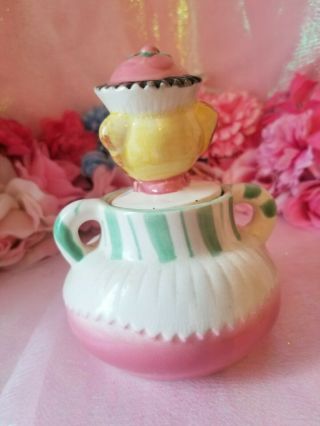 Vintage cupcake girl pixieware jar (Similar to enesco sweet Shoppe) RARE 4
