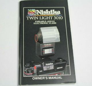 Vintage Nishika Twin Light 3010 Variable Angle Electronic Flash 3