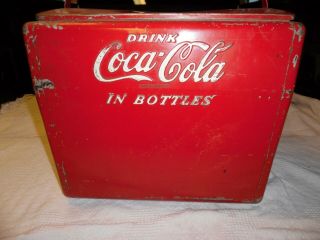 VINTAGE COCA COLA METAL COOLER 3