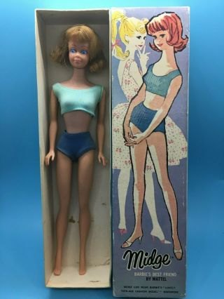 1963 Blonde Midge Doll With Teeth Vintage Barbie Doll Best Friend