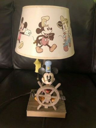 Vintage Mickey Mouse Steamboat Willie Lamp.
