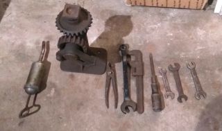 Vintage Antique Ford Model A T Tool Kit Jack,  Screwdriver,  Wrenches