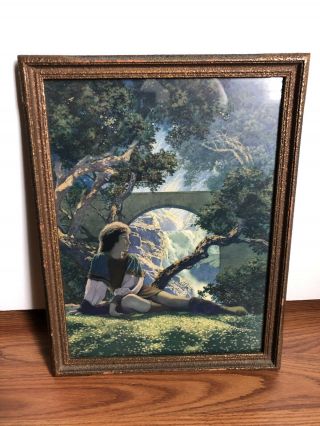 Vintage Maxfield Parrish Print And Frame “the Prince”