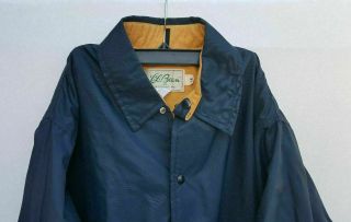 VIntage LL BEAN Navy Blue Full Zip & Button Jacket w/ Liner Mens Size Large 2