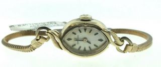 Ladies Vintage 14kt Yellow Gold Omega Watch Band Is 1/20 12k