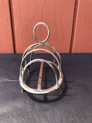 Antique Sterling Silver Toast Rack By Walker & Hall,  Sheffield W&H 2