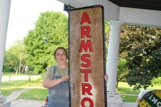 Large Vintage 1950 ' s Armstrong Tires Gas Station 72 