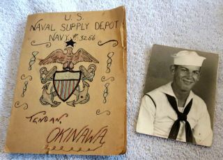 1945 Us Naval Support Depot 3256 Tengan,  Okinawa,  Japan Christmas Card & Photo