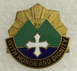 Vintage Us Military Dui Pin 244th Medical Group With Honor And Dignity D - 22