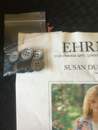 Ehrman Susan Duckworth Pansies Sweater Knitting Kit VTG 1989 Rare AS FOUND READ 7