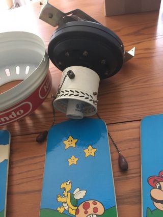 RARE Vintage 1988 NINTENDO MARIO BROTHERS CEILING FAN and LIGHT 5