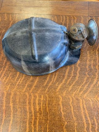 Vintage Msa Comfo Cap Miners Low Vein Hard Hat With Lantern