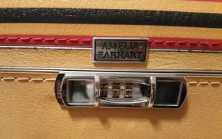 Rare Vintage Amelia Earhart Luggage Mirror Makeup Hard Case Carry On Lined Retro 7