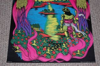 VIRGIN WATERS Hippie Girl Explorer Psychedelic Blacklight Poster 1971 Saladin 3