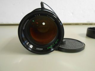 Vintage Chinon 135mm f2.  8 Multi Coated F - Mount Lens with Case for Nikon 4