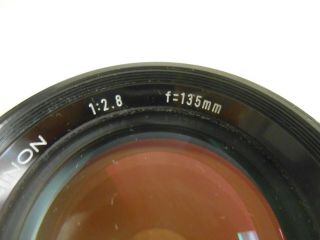 Vintage Chinon 135mm f2.  8 Multi Coated F - Mount Lens with Case for Nikon 7