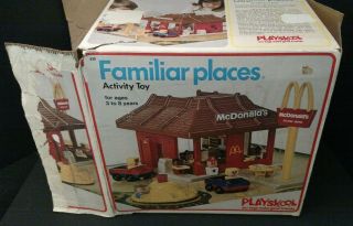 1974 Playskool Mcdonalds Vintage Rare Familiar Places Play Set Complete W Box