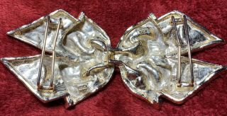 Mimi Di N Women’s Gold Bow Pattern Belt Buckle 7”x3.  25” 3