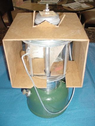 Coleman 220K Lantern,  Dated 2 - 80,  Papers & tripod for hanging 4