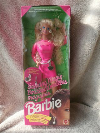 1992 Nib Nrfb Earring Magic Canadian French English Barbie Doll