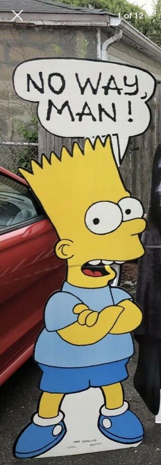 Vintage Cutout Standee Bart Simpson