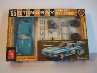 Vintage Amt 1965 Chevrolet Corvette Sting Ray Slot Car Kit In 1/25th Scale,  Nos.