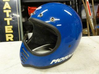 Vintage Bell Moto 3 Mx Blue Motorcycle Helmet Magnum Buco Mchal Fulmer Ahrma