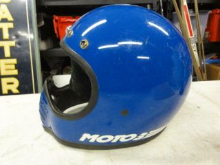 Vintage Bell Moto 3 MX Blue Motorcycle Helmet Magnum Buco McHal Fulmer AHRMA 2