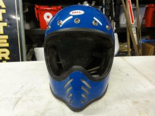 Vintage Bell Moto 3 MX Blue Motorcycle Helmet Magnum Buco McHal Fulmer AHRMA 5