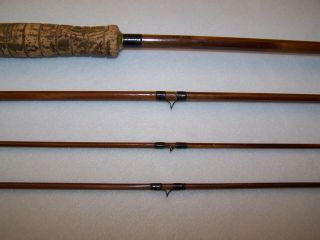 Vintage 8 1/2 ' South Bend Split Bamboo Model No.  59 Fly Rod w/ Martin Reel 7