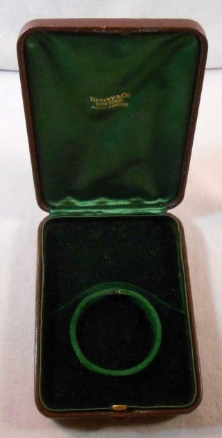 Vintage Tiffany & Co Leather Covered Pocket Watch Display Box / Case