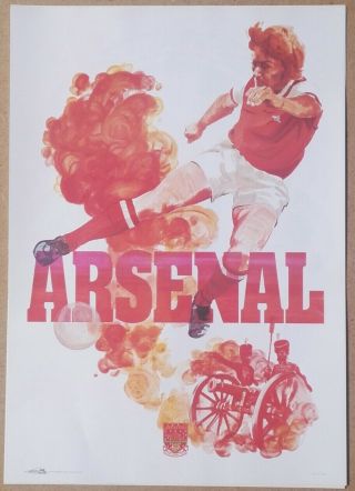 Arsenal Vintage Football Art Poster 25x18 Highbury Gunners London Football 1979
